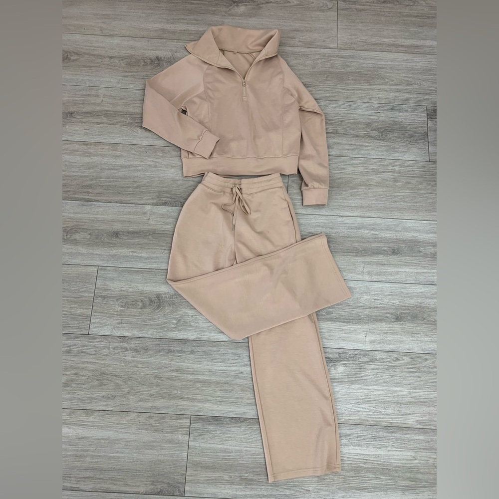 Beige Tracksuit Set
